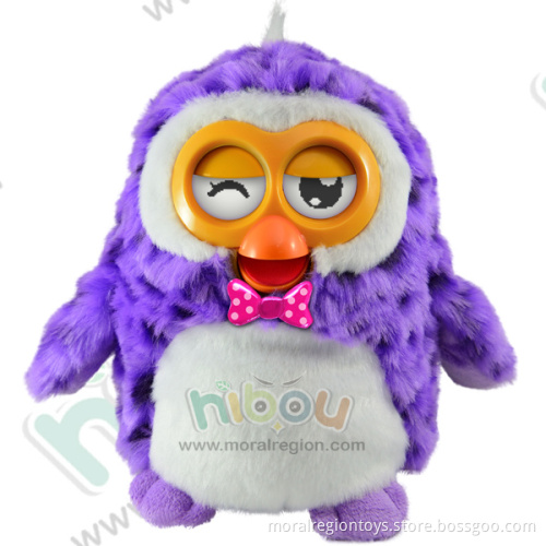 2014 new hot Hibou intellectual electronic pet, custom plush talking toy animal